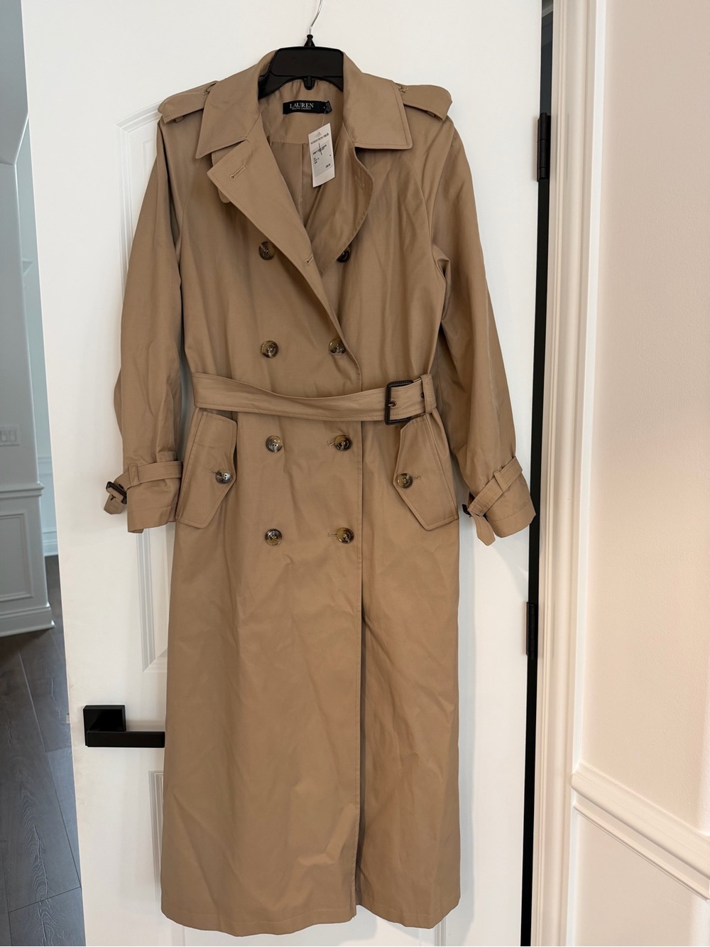 Ralph Lauren Double-Breasted Twill Trench Coat - Picture 3 of 5